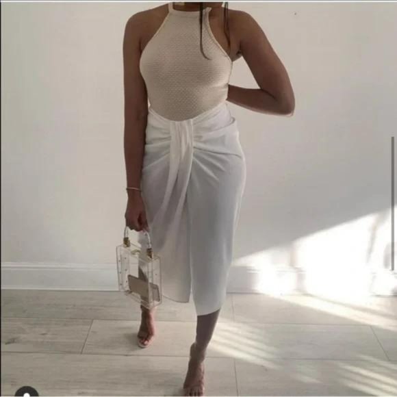 ZARA WHITE PAREO SKIRT - Picture 6 of 13